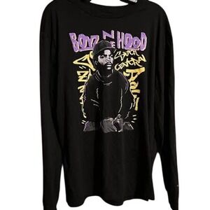 Boys N The Hood Long Sleeve T-Shirt‎ Graphic Tee Mens Black Rap Hip Hop